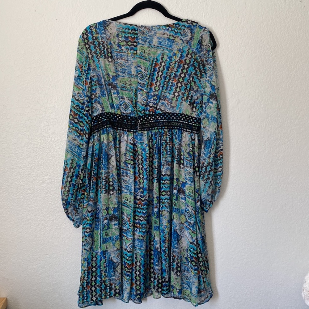 Betsy Johnson Cold Shoulder Long Sleeve Baby Doll Dress - Picture 10 of 10